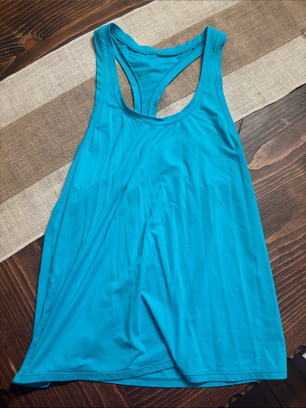 ALO Yoga Turquoise Racerback Tank Top